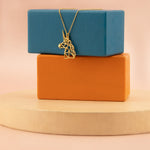925 Sterling Silver Origami Unicorn Necklace