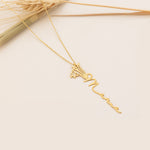 925 Sterling Silver Birth Flower Name Necklace