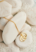 925 Sterling Silver Russian Rings Necklace