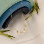 925 Sterling Silver Thin Chevron Necklace