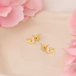 925 Sterling Silver Cat Moon Studs