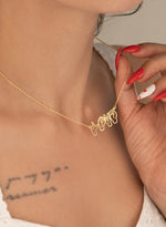 925 Sterling Silver Hand Signal Sign Language Necklace