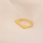 925 Sterling Silver Flat Top Thick Bar Ring