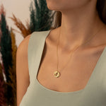 925 Sterling Silver Personalized Circles Necklace 1 Hoop