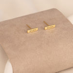 925 Sterling Silver Personalized Name Bar Earring