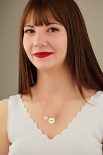 925 Sterling Silver Daughter Initial And Name Necklace