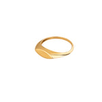 925 Sterling Silver Slim Bar Ring Önü Plaka Ring