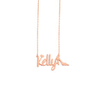 925 Sterling Silver Barbie Font With Shoe Necklace