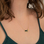 925 Sterling Silver Enamel Dachshund Dog Necklace