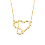 925 Sterling Silver Heart Infinity Necklace