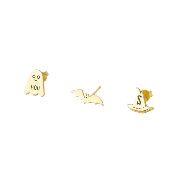 925 Sterling Silver Bat Studs