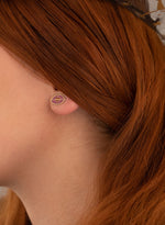 925 Sterling Silver Enamel Kiss Earrings