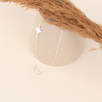 925 Sterling Silver Heart And Plane Necklace