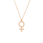 925 Sterling Silver Female Symbol Necklace