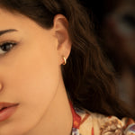 925 Sterling Silver 13Mmköşeli Hoop Earrings