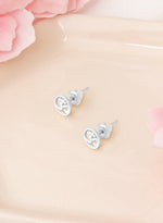 925 Sterling Silver Tiny Om Studs