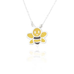 925 Sterling Silver Bee Enamel Necklace