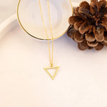 925 Sterling Silver Ters Üçgen Necklace