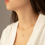 925 Sterling Silver Initial Necklace With Heart