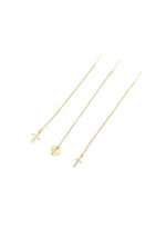 925 Sterling Silver Threader Cross Dangle Earring