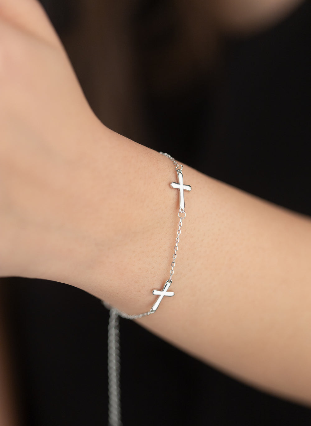 925 Sterling Silver 3'Lü Ortodoks Haçlı Bracelet