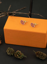 925 Sterling Silver Enamel Kiss Earrings