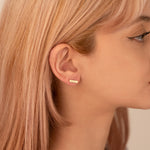 925 Sterling Silver Personalized Name Bar Earring