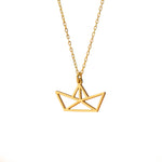 925 Sterling Silver Ship Necklace