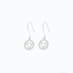 925 Sterling Silver Throat Chakra Earring