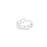 925 Sterling Silver Hollow Heart Ring