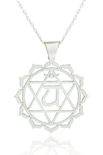 925 Sterling Silver Gold Heart Chakra Necklace
