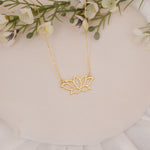 925 Sterling Silver Lotus Flower Necklace