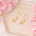 925 Sterling Silver Hamsa Earrings
