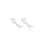 925 Sterling Silver Dangle Initial Earring 94