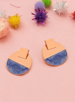 925 Sterling Silver Modern Double Round Earrings