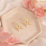 925 Sterling Silver Modern Star Earring