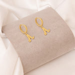 925 Sterling Silver Initial Earring