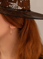 925 Sterling Silver Enamel Knife Dangle & Drop Earrings Earrings