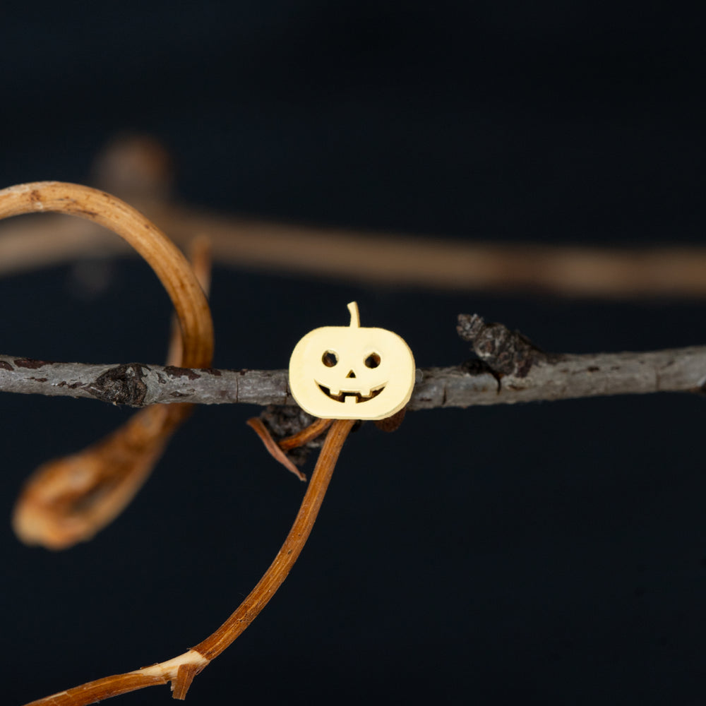 925 Sterling Silver Pumpkin Studs 3