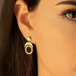 925 Sterling Silver Moon Phase Dangle Earrings