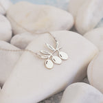 925 Sterling Silver Olive Branch Necklace