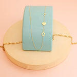 925 Sterling Silver Sideways Initials Necklace
