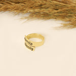 925 Sterling Silver İki Personalized Custom Name Kıvrımlı Ring