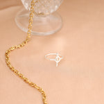 925 Sterling Silver Chandrila Star Line Ring