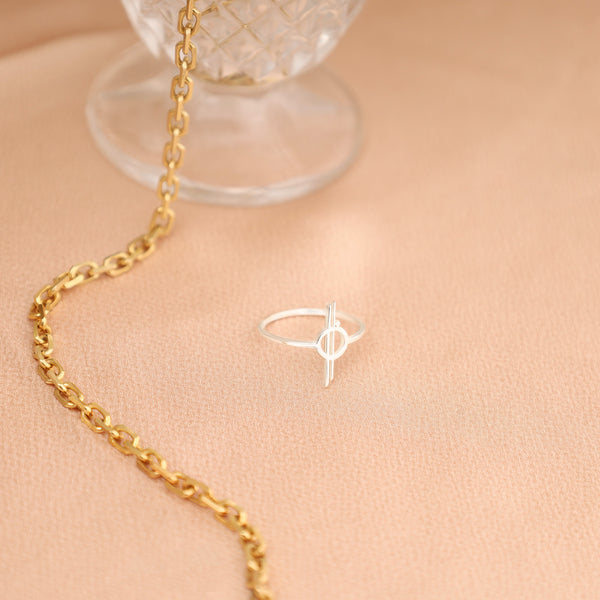 925 Sterling Silver Chandrila Star Line Ring