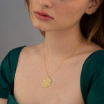 925 Sterling Silver Yaşam Çi̇çeği̇ Necklace