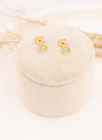925 Sterling Silver Old English Initial Earringsa