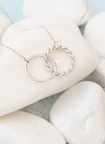 925 Sterling Silver İç İçe İki Hoop