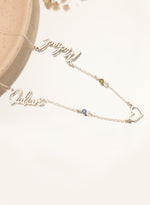 925 Sterling Silver Personalized Two Name Necklace With Heart