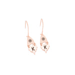925 Sterling Silver Xmas Santa Claus Drop Earrings